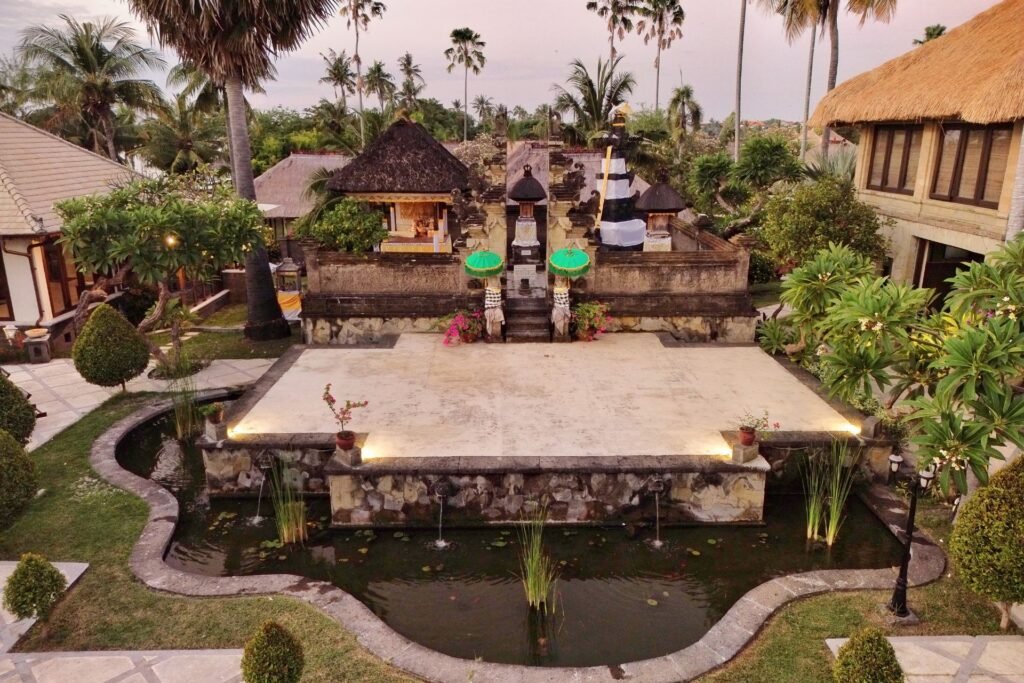 Traditional Balinese temple setting within Puri Bagus Lovina resort grounds